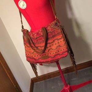 Lucky Brand crossbody fringe tote